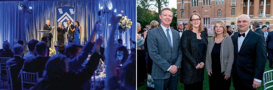 The faculty dinner was held in the Inauguration Pavilion Thursday evening.